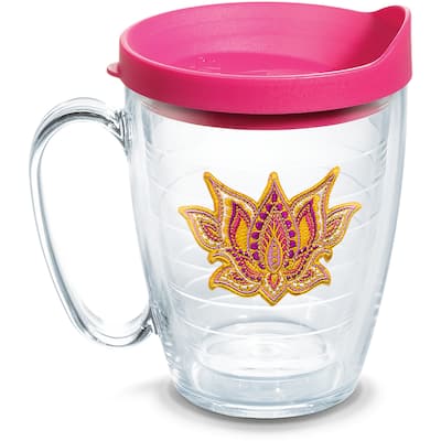 Tervis Lotus Flower Made in USA Double Walled Insulated Travel Tumbler, Clear - 16oz Mug