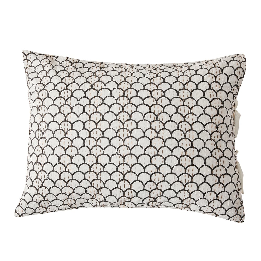 Melange Hand Stitched Kantha Block Print Coverlets and Shams