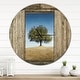 preview thumbnail 7 of 8, Designart 'Window Open To Solitary Tree' Oversized Farmhouse Wall CLock