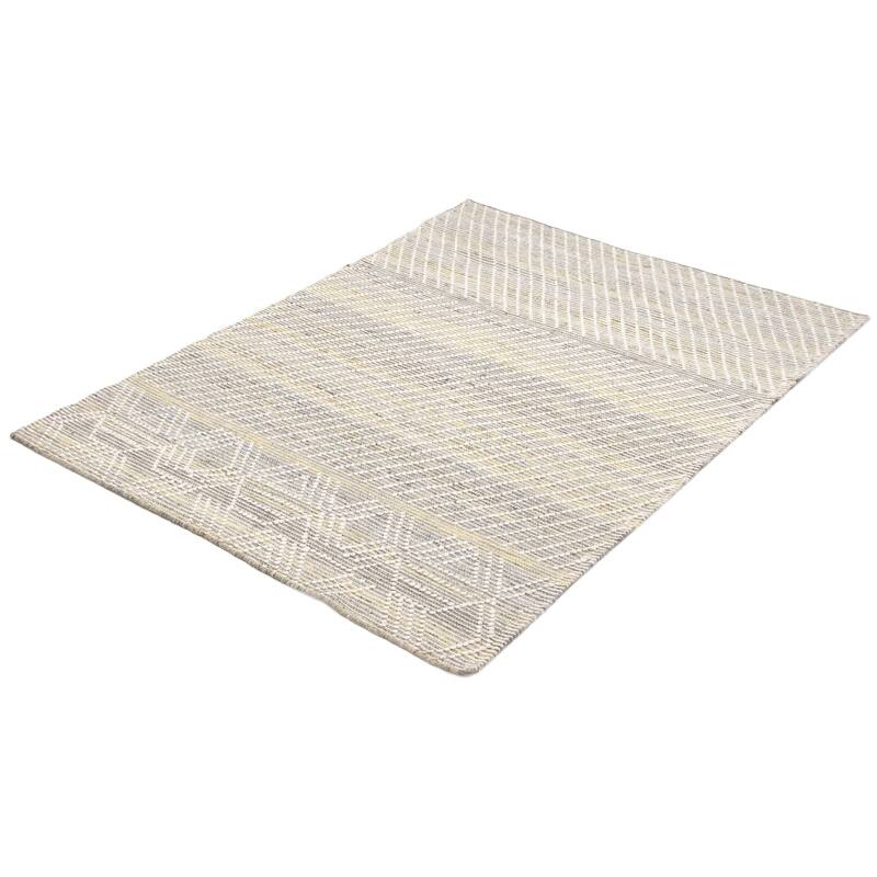 ECARPETGALLERY Braid weave Sienna Grey Wool Rug - 5'3 x 7'3