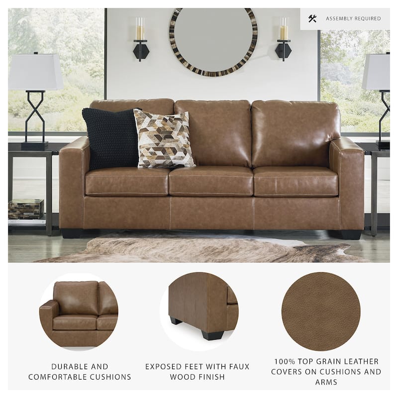 Signature Design by Ashley Bolsena Caramel Queen Sofa Sleeper - 85"W x 38"D x 36"H