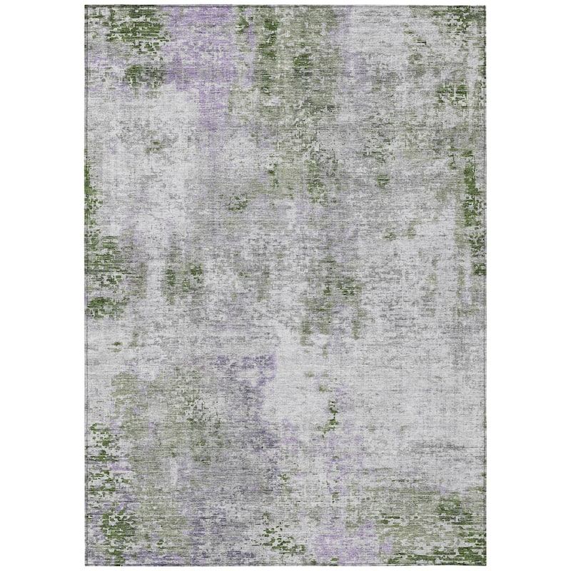 HomeRoots Abstract Transitional Rectangle Outdoor Rug
