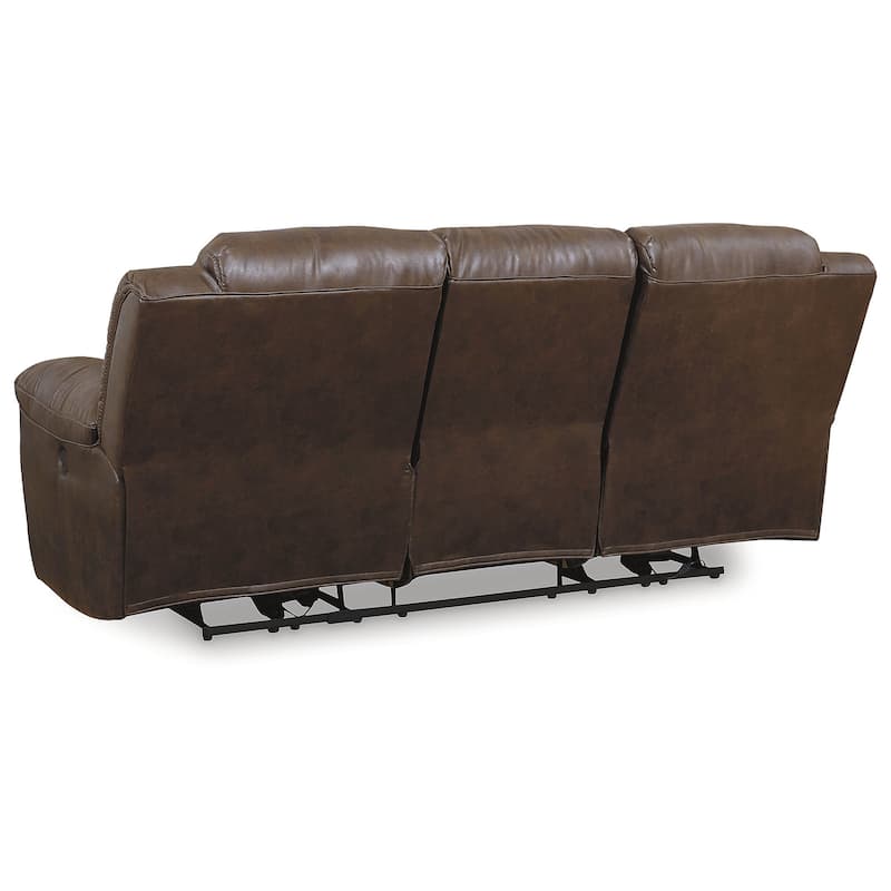 Stoneland Contemporary Reclining Sofa Chocolate