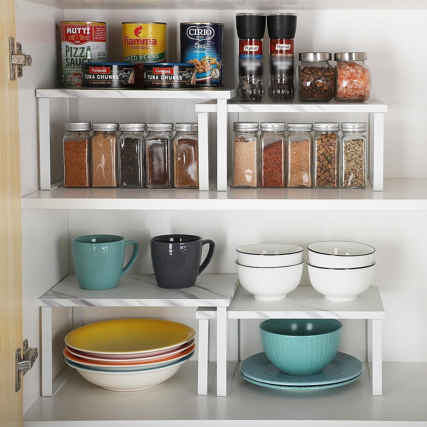 Stackable Cabinet Shelf Kitchen Cabinet Organizers and Storage