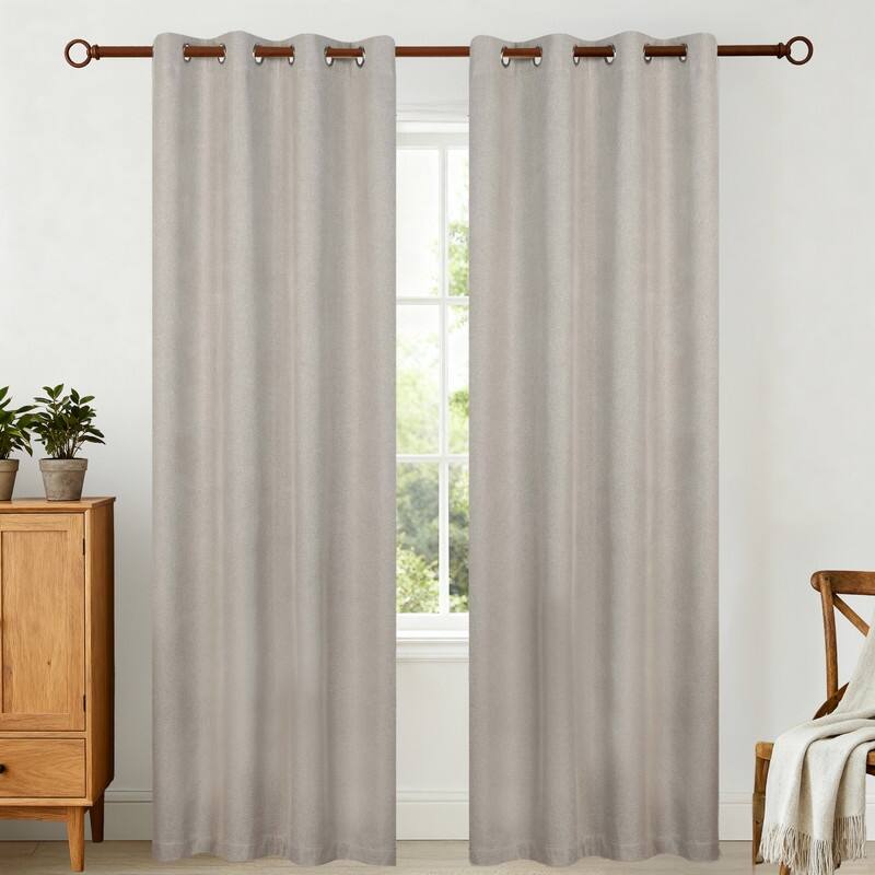 Superior Neal 100% Blackout Grommet Curtains, Set of 2 Panels