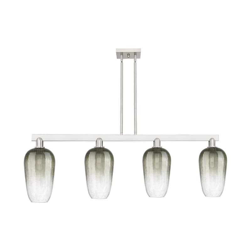 Innovations Lighting 716-4I-16-48 Brookhaven Flute Linear Brookhaven - Brushed Satin Nickel / Slate