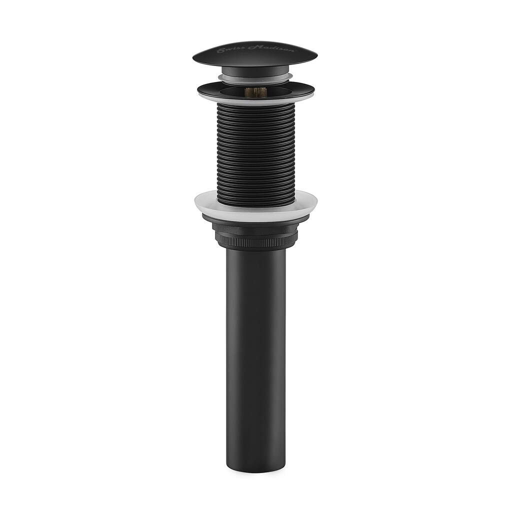 Residential Non-Overflow Pop Up Sink Drain 1.75 In Matte Black - 2.6" x 1.25" 8.05"