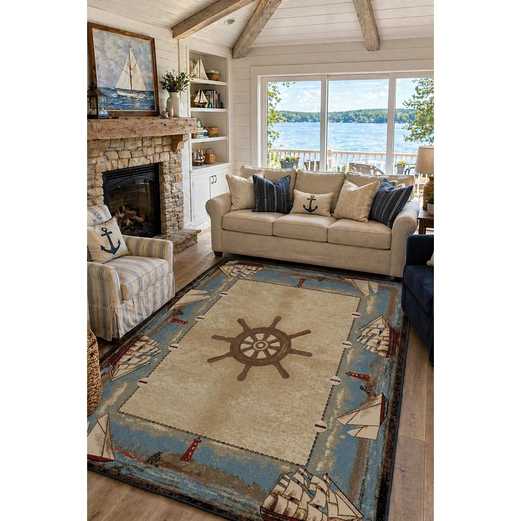 American Destination Key West Nautical Area Rug