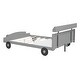 preview thumbnail 7 of 9, Gray Nordic Full Size Car-Shaped Platform Bed w/ Storage Shelf Upholstered Bed Frame No Box Spring Required, Space-Saving