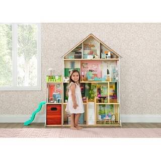 Deluxe Maui Dollhouse Large 4-Story Dollhouse with 12 Rooms On