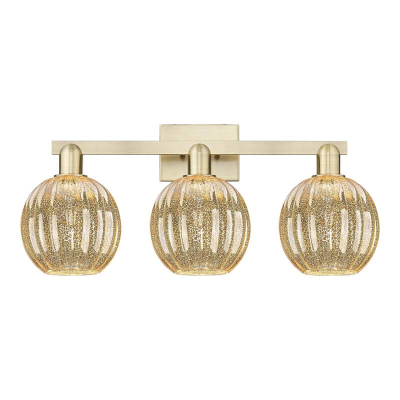 Innovations Lighting Downtown Urban - Preston - 3 Light 26" Globe Shade Bath Vanity Light