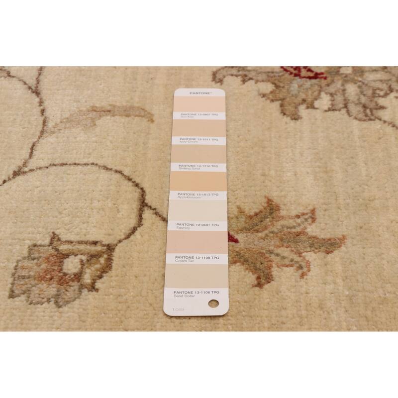 ECARPETGALLERY Hand-knotted Jamshidpour Cream Wool Rug - 6' 7" x 10' 3"