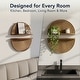 preview thumbnail 5 of 5, Brown Boho Arched Lunar Ledges 2 Piece Floating Wall Shelf 12x6 - 6.62" H x 11.75" L x 5" D