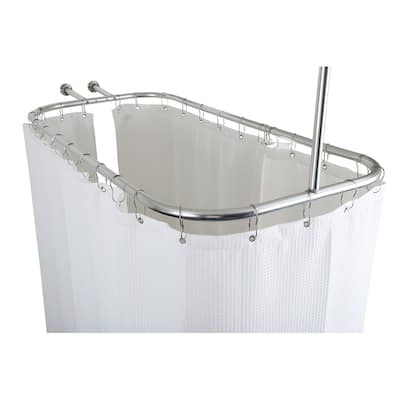 Utopia Alley Waffle Weave Clawfoot Tub Shower Curtain 180 x 70 Inch Wrap Around
