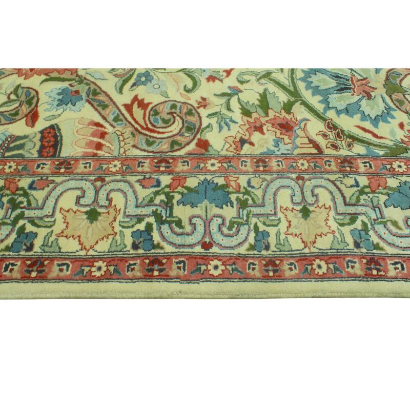 Pak-Persian Bashir Ivory/Rose Rug - 4'1" x 6'2"