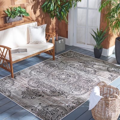 SAFAVIEH Havana Jevdoka Medallion Indoor/ Outdoor Waterproof Rug