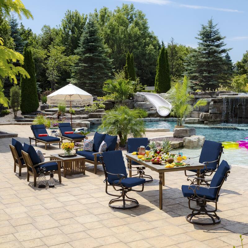 Arden Selections Leala Texture Outdoor Chaise Lounge Cushion