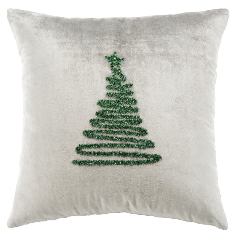 SAFAVIEH Holiday Alois Enchanted Evergreen 20-inch Decorative Pillow