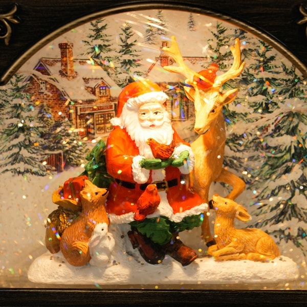 Christmas snow globe battery operated sale