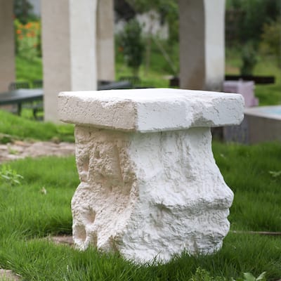 Christopher Knight Home - Langstrom Outdoor Asymmetrical Magnesium Oxide Side Table