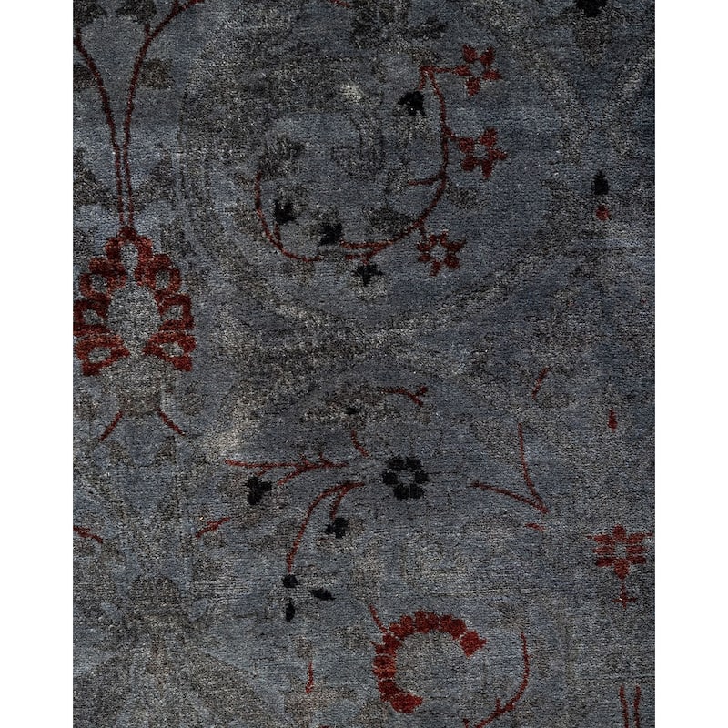 Contemporary Overdyed Wool Hand Knotted Area Rug - 9' 2" x 11' 9"
