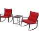preview thumbnail 35 of 44, Pheap Outdoor 3-piece Rocking Wicker Bistro Set by Havenside Home