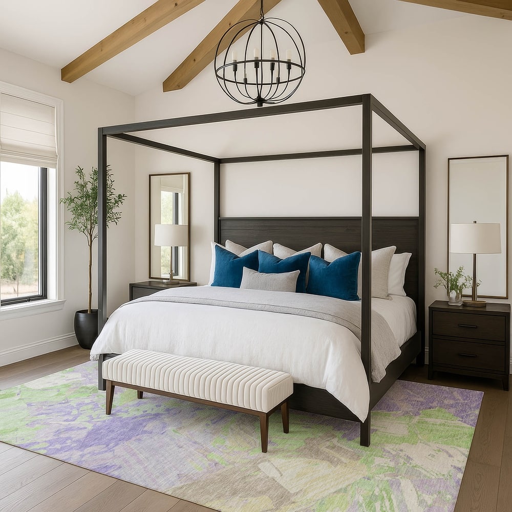 Premium Washable Super Soft Modern Brushstrokes Mayfield Rug