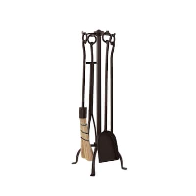 Achla Designs English Country Fireplace Set of 4 Tools, 32 Inch Tall