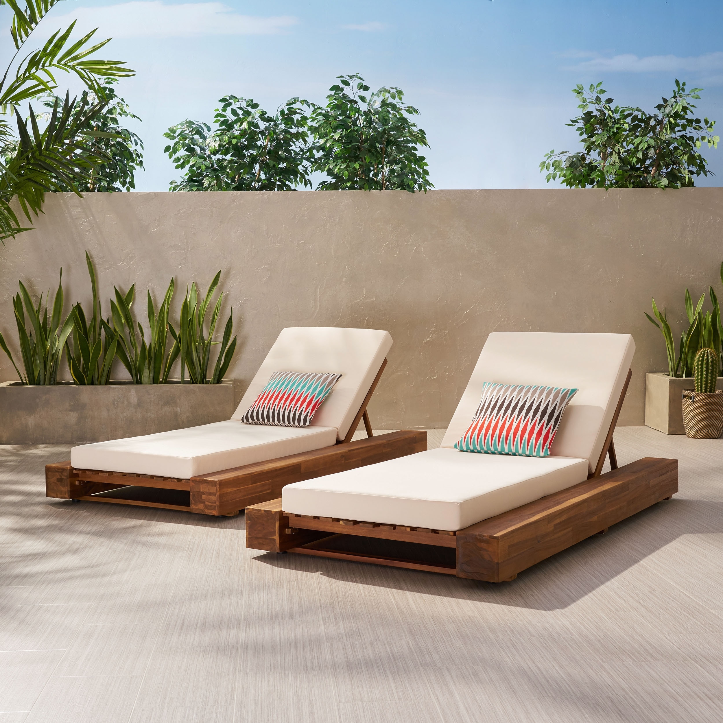 Wooden sales lounge set