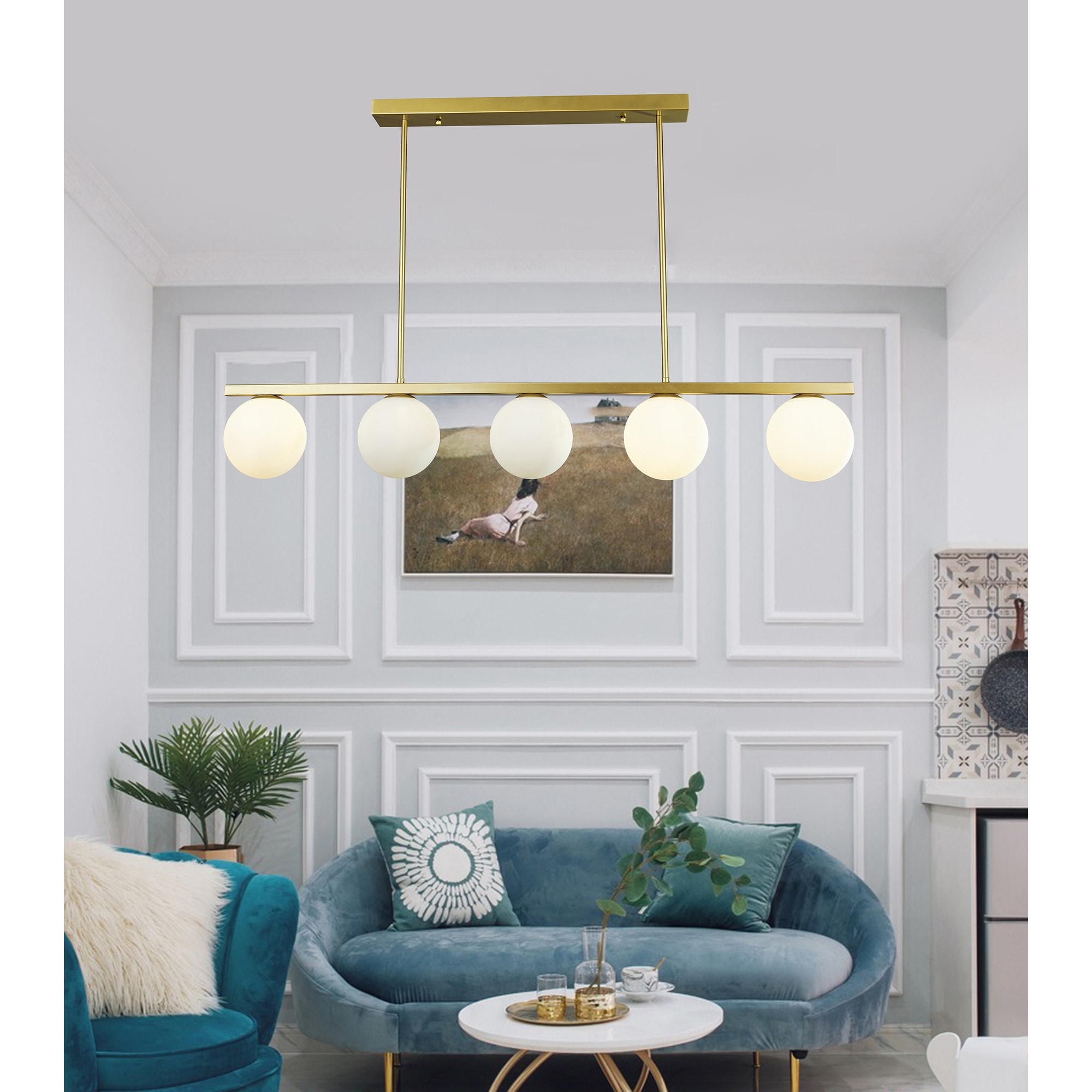 Antique brass 5 light chandelier on sale
