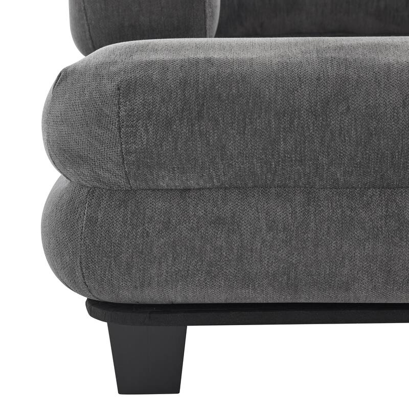 Oversized Chaise Lounge 52.4" Modern Comfy Lounger Chenille Upholstered Sofa Bed