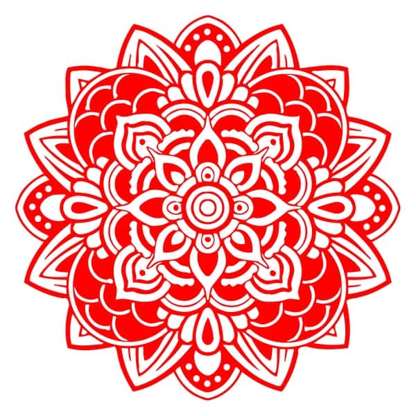 WBQMUNY Large Mandala Wall Decal Blue Lotus Flower Wall Sticker Remo