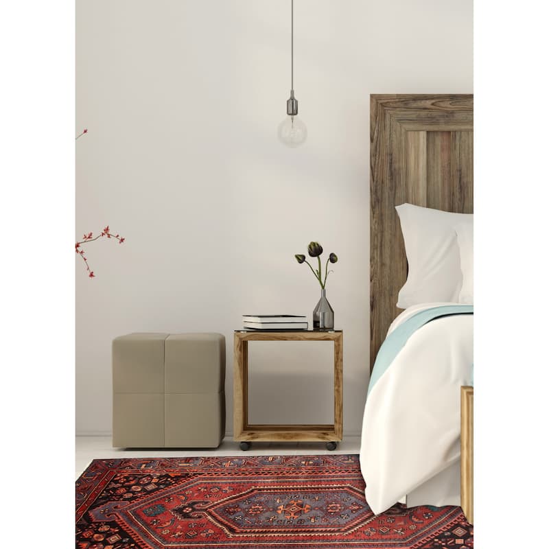 ECARPETGALLERY Hand-knotted Andelz Red Wool Rug - 4'0 x 7'0