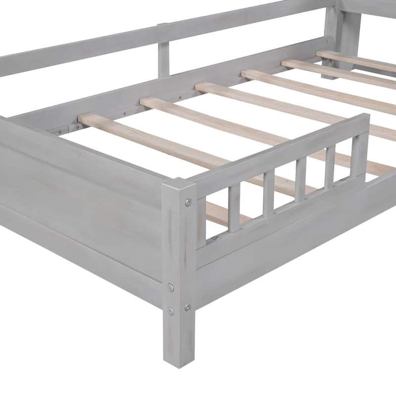 Twin Size Wooden Platform Bed