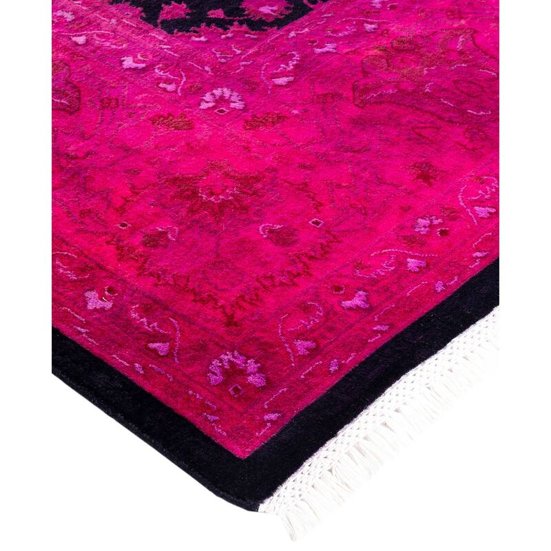Overdyed One-of-a-Kind Hand-Knotted Area Rug - Pink - 8' 2" x 10' 4"