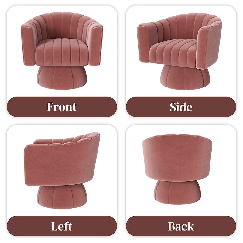 Ouyessir Oversized Modern Upholstered Barrel Chairs
