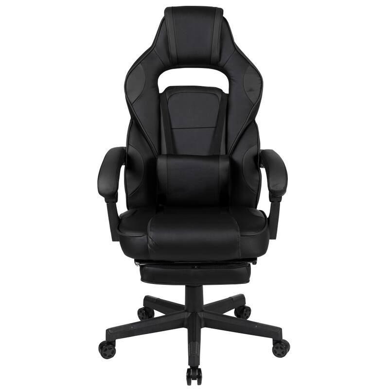 Ergonomic Gaming Chair -Recline Back/Arms, Footrest, Massaging Lumbar