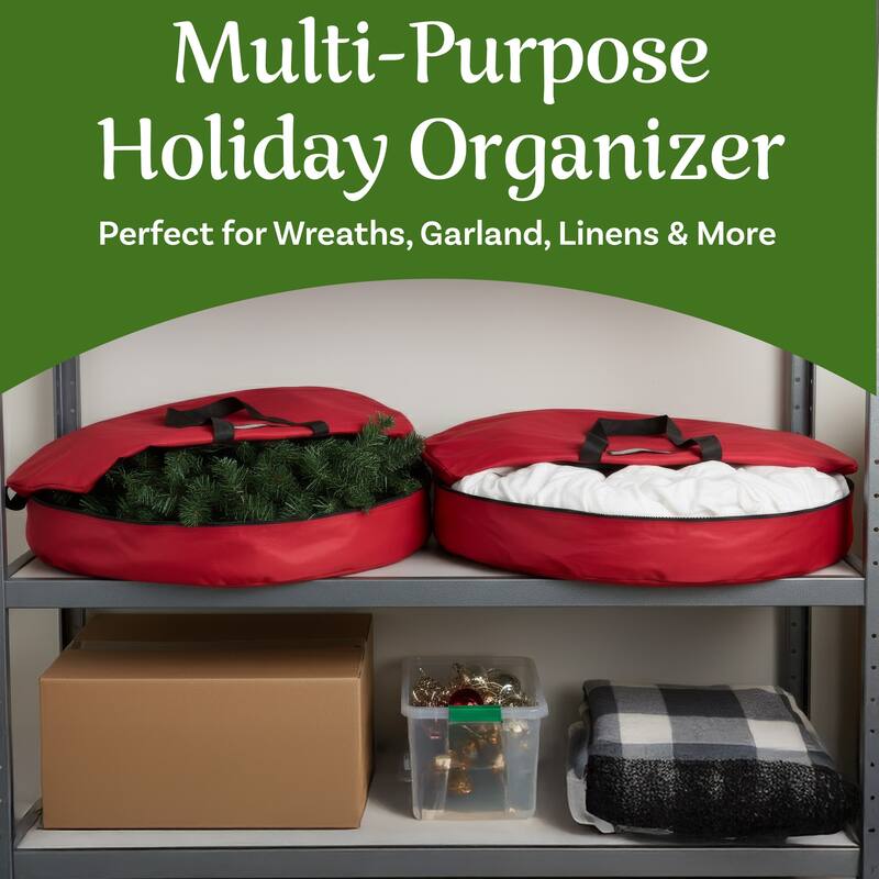 Tiny Tim Totes Premium Holiday Christmas Wreath Storage 36" Wreaths