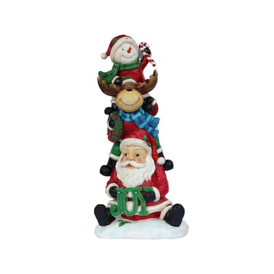 LED Lighted Stacked Christmas Decoration - 30"