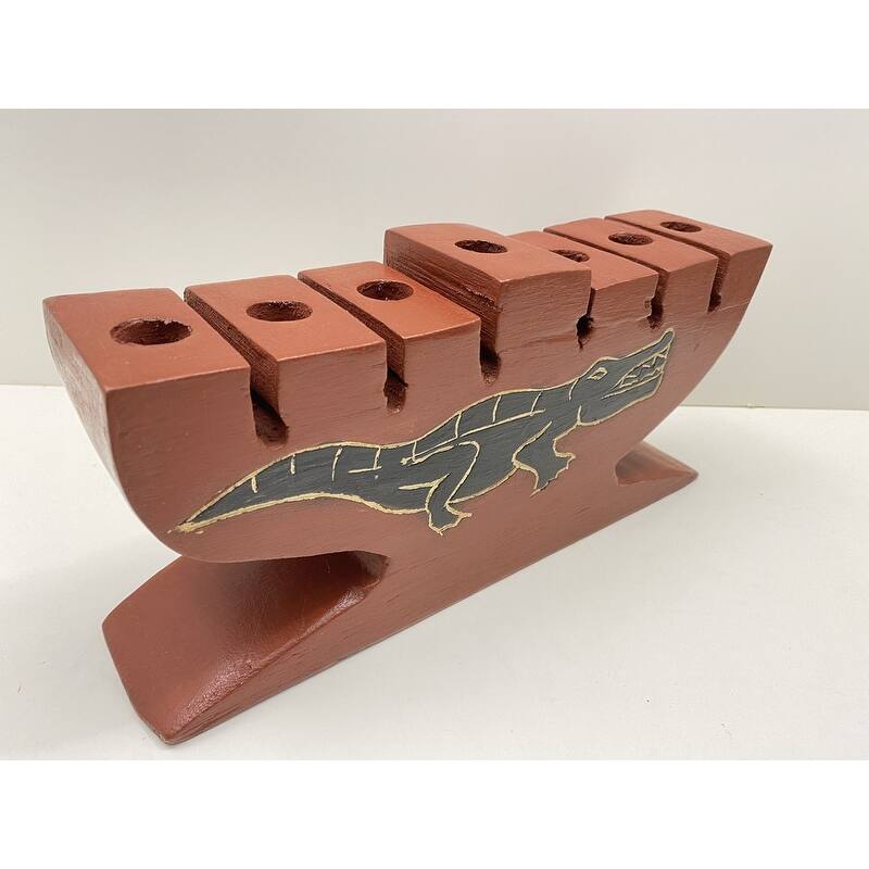 Hand-designed Kwanzaa "Gator-Design " Candle Holder (GH)