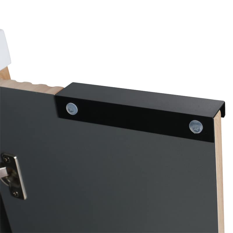 Bathroom Vanity With Sink In 24/30 Inch, Freestanding Bathroom Vanity With Soft Close Door & Drawer and Open Shelf