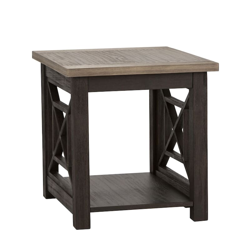 Heatherbrook Charcoal and Ash End Table