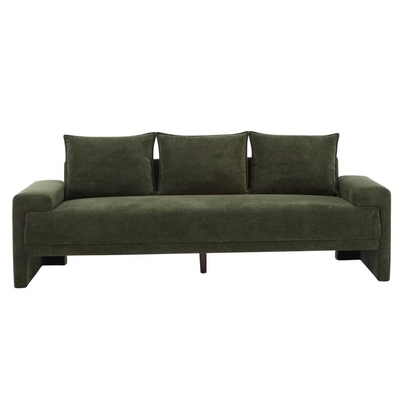 84.5" Modern 3-Seater Upholstered Velvet Sofa
