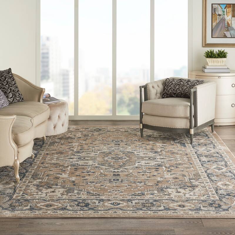 Nourison Concerto Traditional Persian Medallion Area Rug - 7' x 10' - Beige/Grey