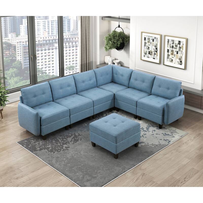 Modern Comfortable Storage Ottoman for Living Room, Enhancing Space and Style.