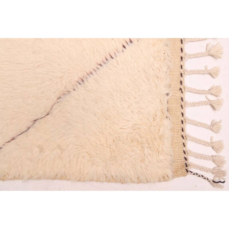 ECARPETGALLERY Hand-knotted Pak Finest Marrakesh Cream Wool Rug - 5'9 x 7'9