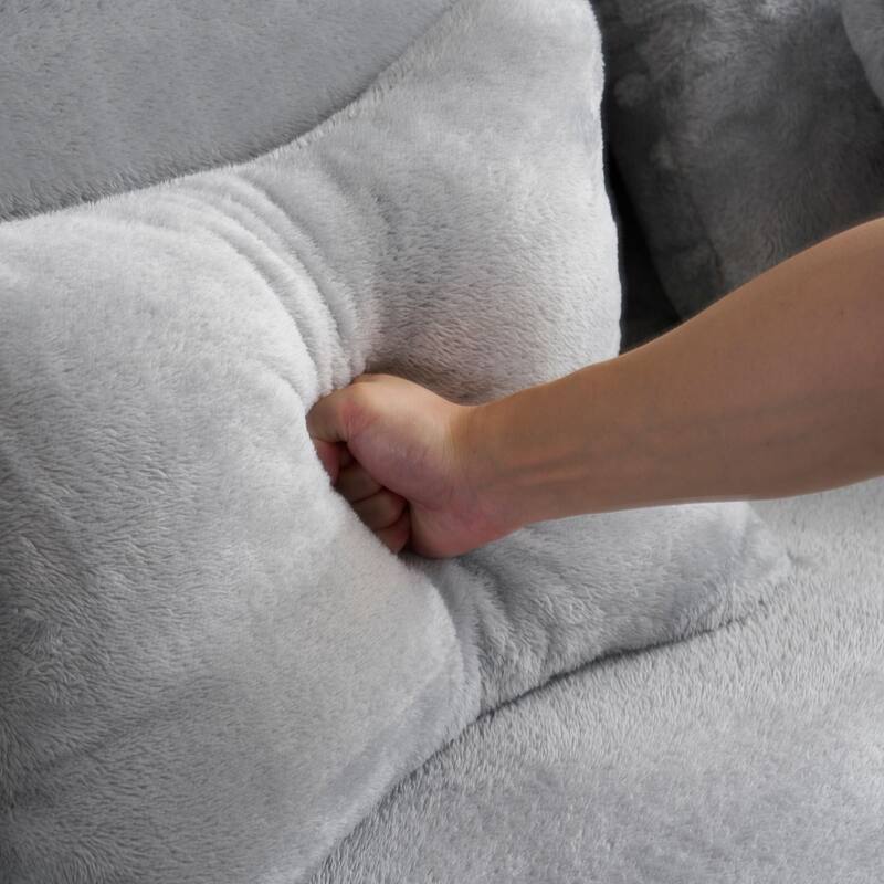 Foldable Loveseat Sofa Curved Futon Couch Convertible Queen Floor Bed