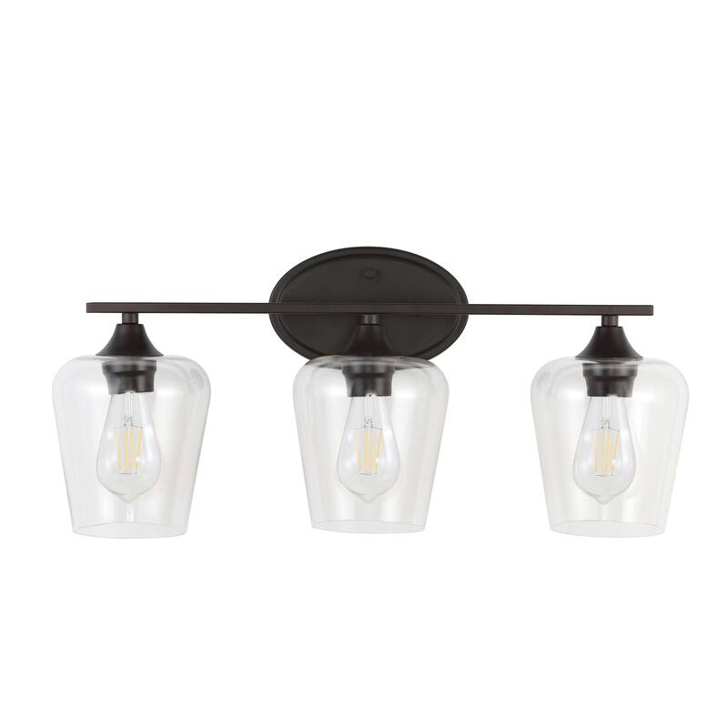 Iron/Seeded Glass LED Vanity Light, by JONATHAN Y