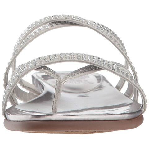 vince camuto silver flat sandals