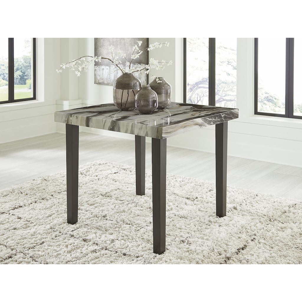 Signature Design by Ashley Zendalia Dark Brown/Gray Counter Height Dining Table - 42" W x 42" D x 36" H